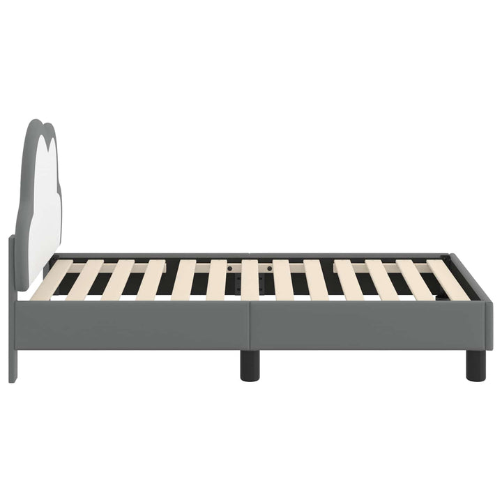 Sengestel til tumling med hovedgærde Lysegrå 70 x 140 cm PU