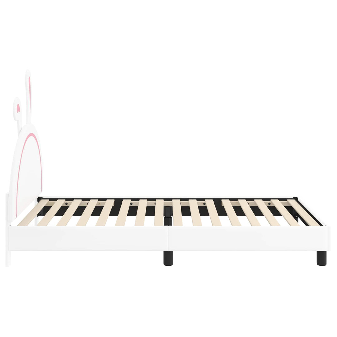 Børnesengestel med hovedgærde Hvid 80 x 200 cm PU