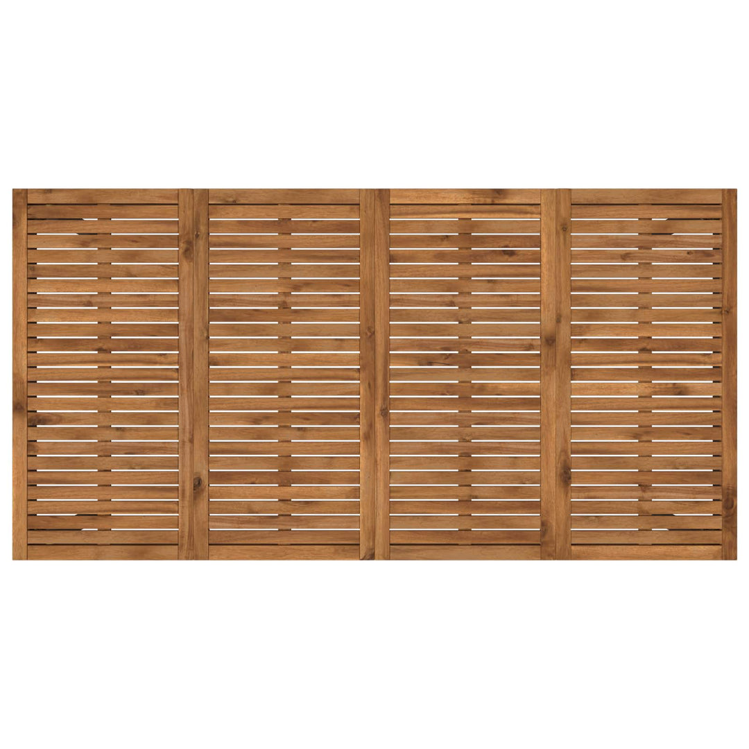 Havemiddagstabel Naturfarvet og sort 196 x 100,5 x 75 cm
