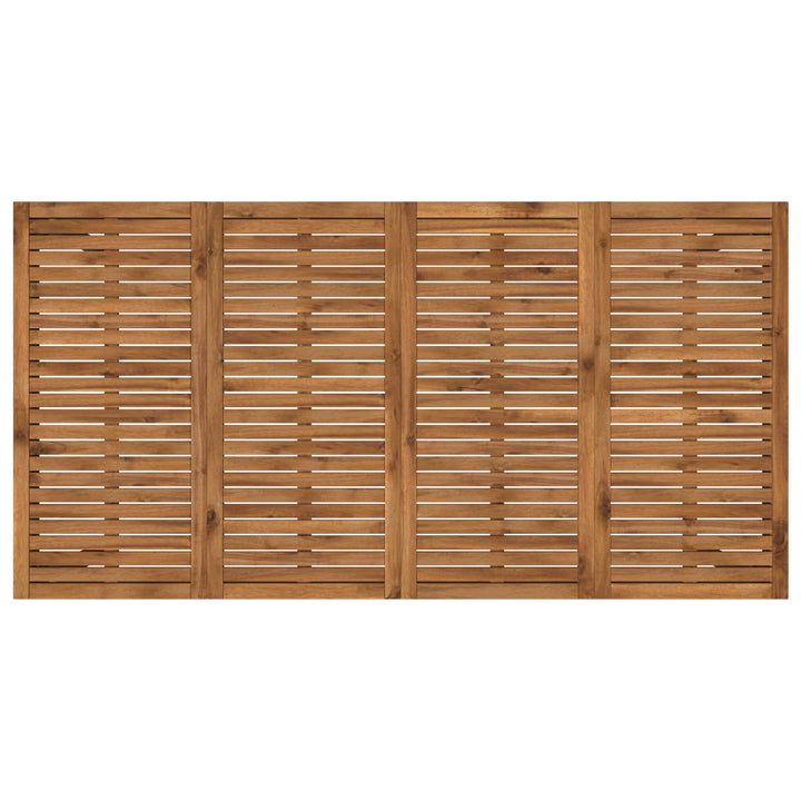 Havemiddagstabel Naturfarvet og sort 196 x 100,5 x 75 cm