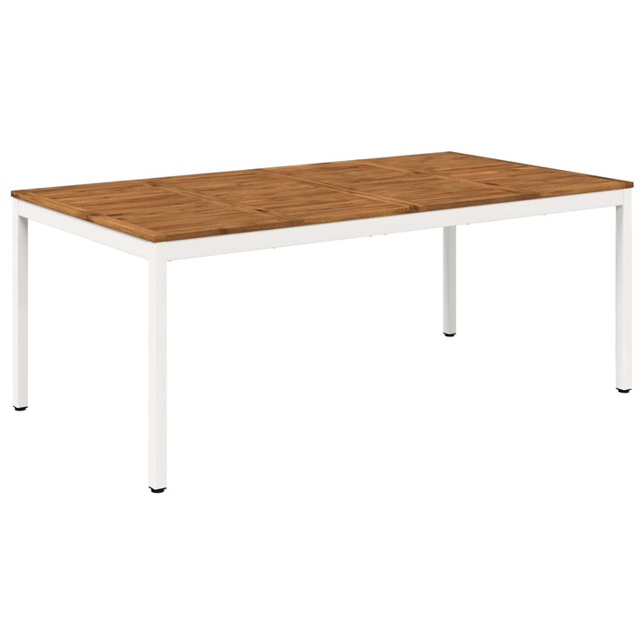 Havemiddagstabel Natur og hvid 196 x 100,5 x 75 cm