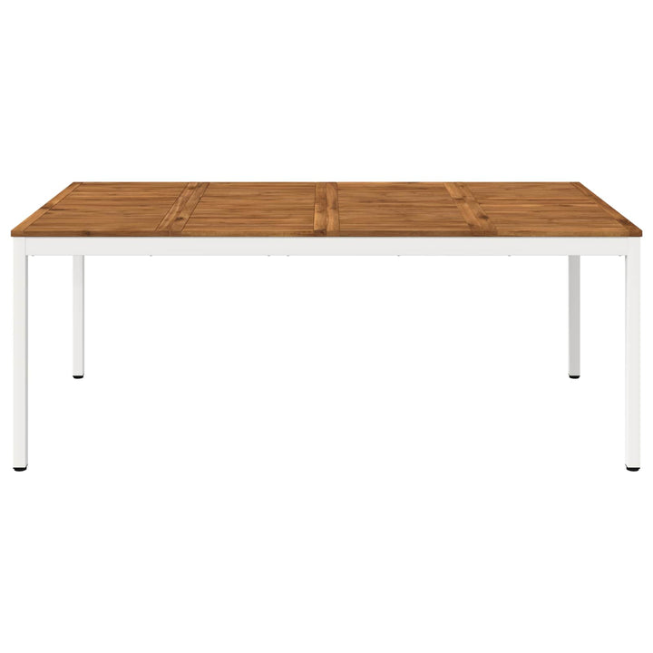 Havemiddagstabel Natur og hvid 196 x 100,5 x 75 cm
