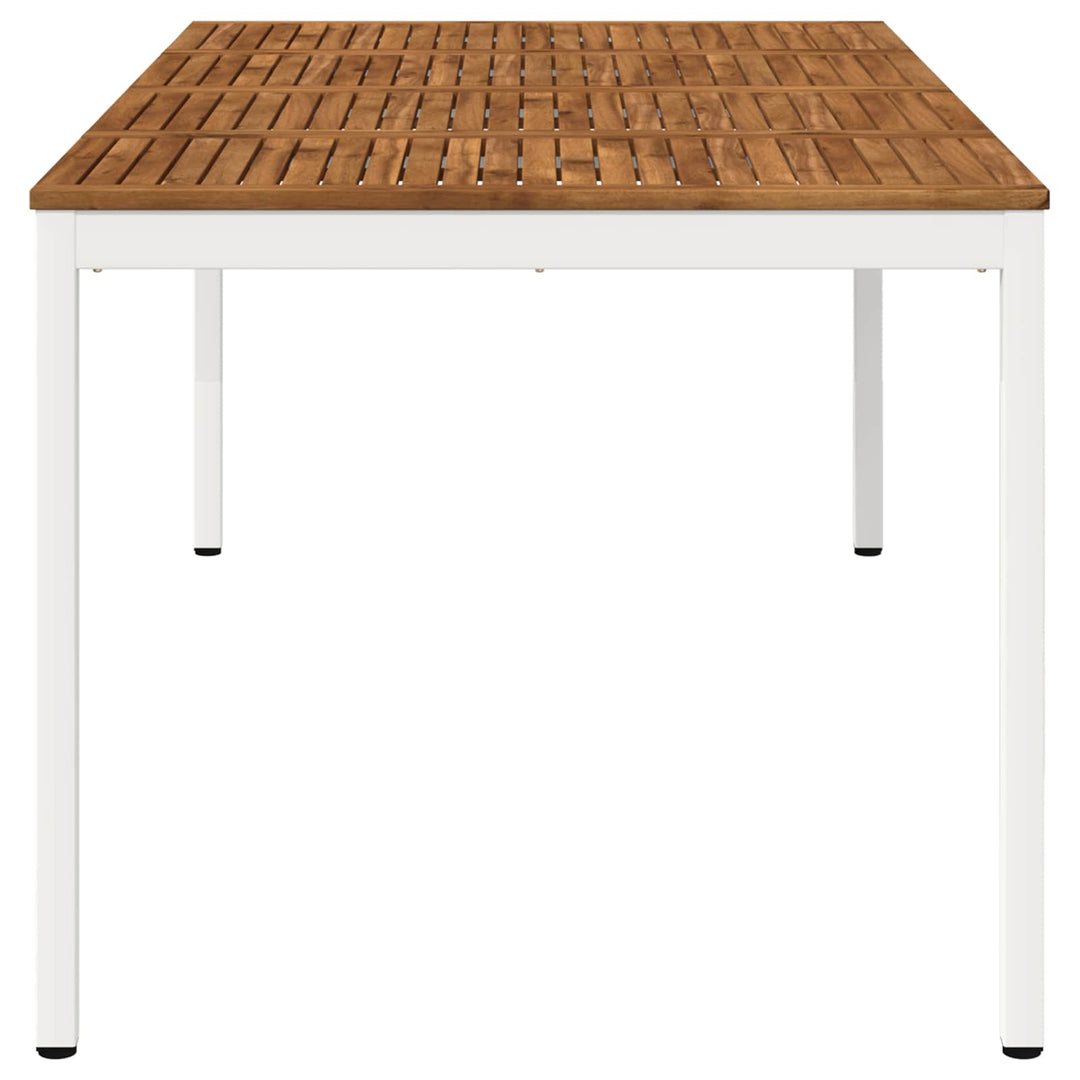 Havemiddagstabel Natur og hvid 196 x 100,5 x 75 cm