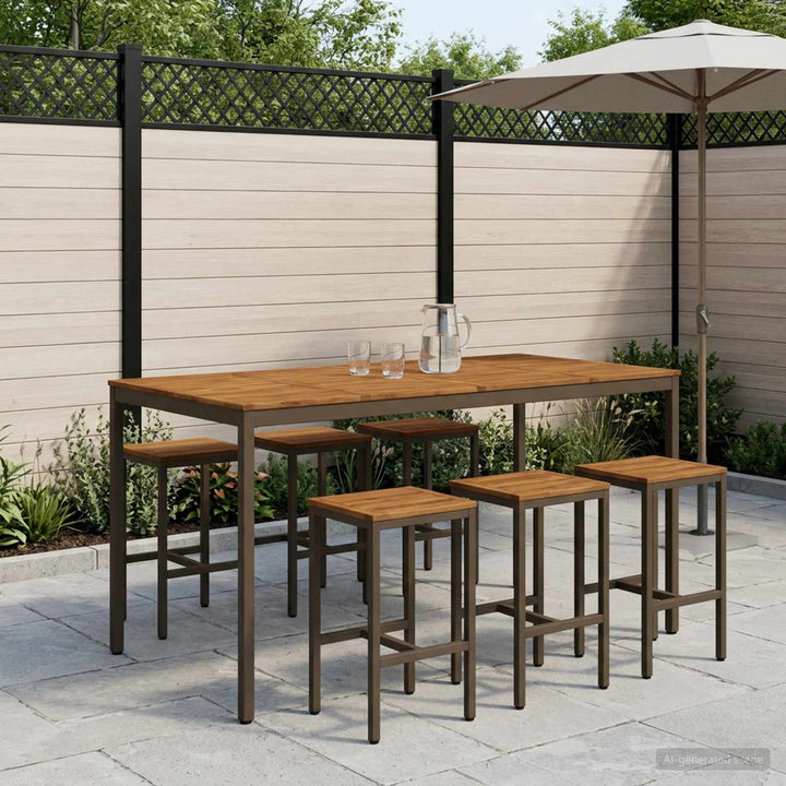 Have Bar Bord Naturlig og Kaffe 196 x 100,5 x 105 cm