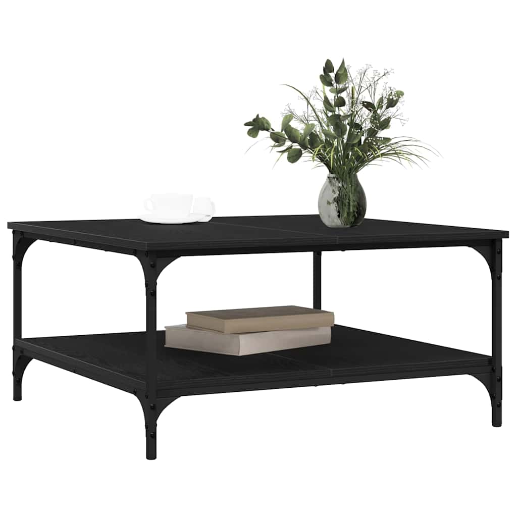 Sofabord Sort eg 80 x 80 x 40 cm Konstrueret træ