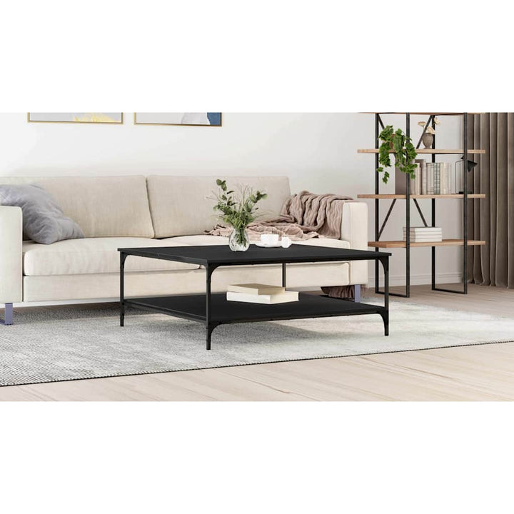 Sofabord Sort eg 100 x 100 x 40 cm Konstrueret træ