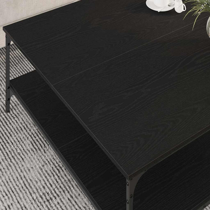 Sofabord Sort eg 100 x 100 x 40 cm Konstrueret træ