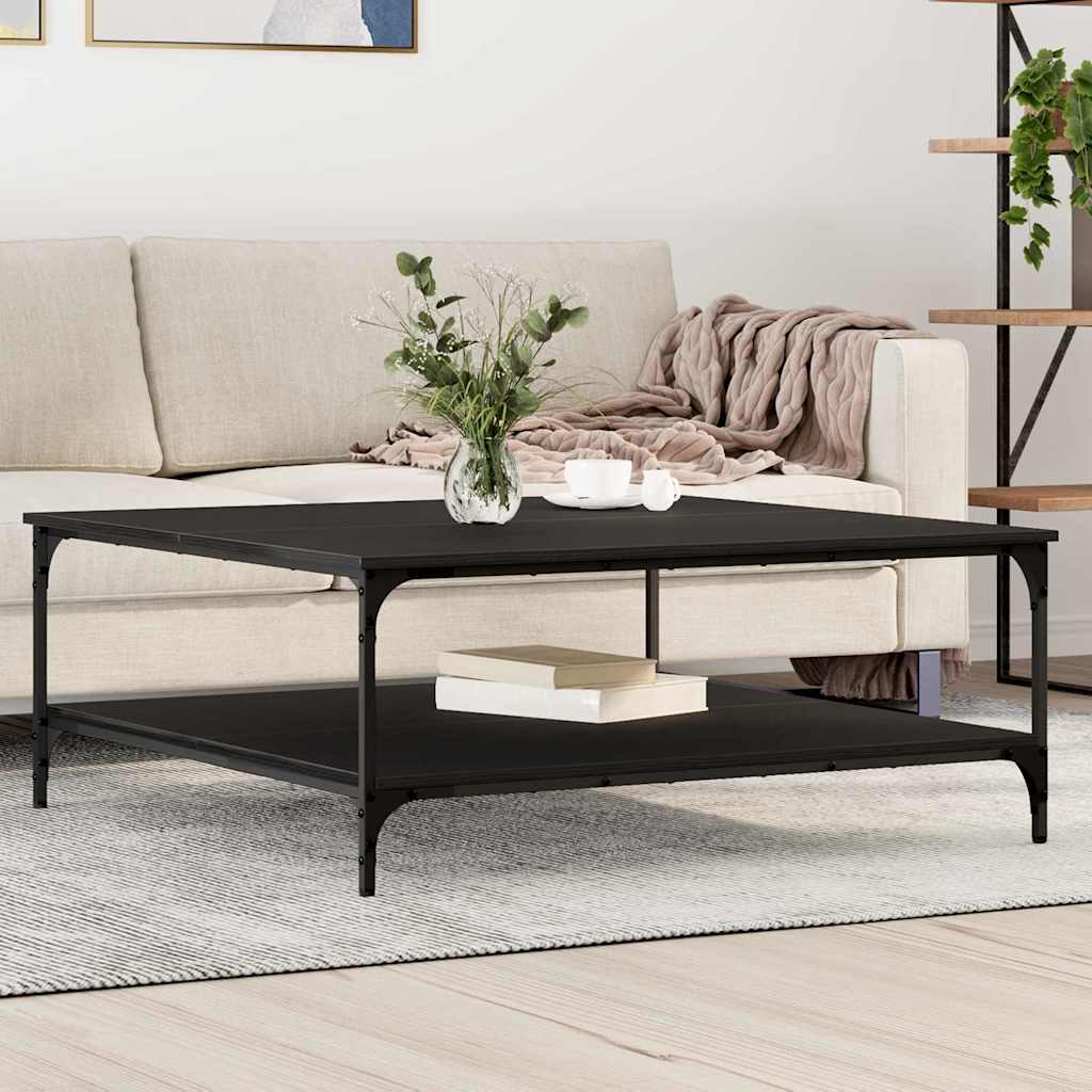 Sofabord Sort eg 100 x 100 x 40 cm Konstrueret træ