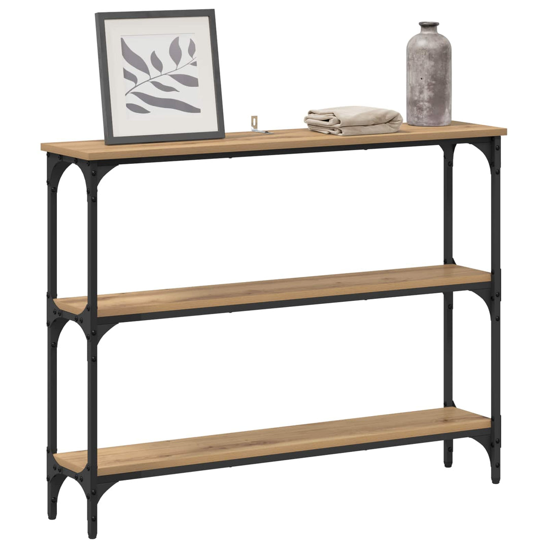Konsolbord Artisan Egetræ 100 x 22,5 x 75 cm Konstrueret træ