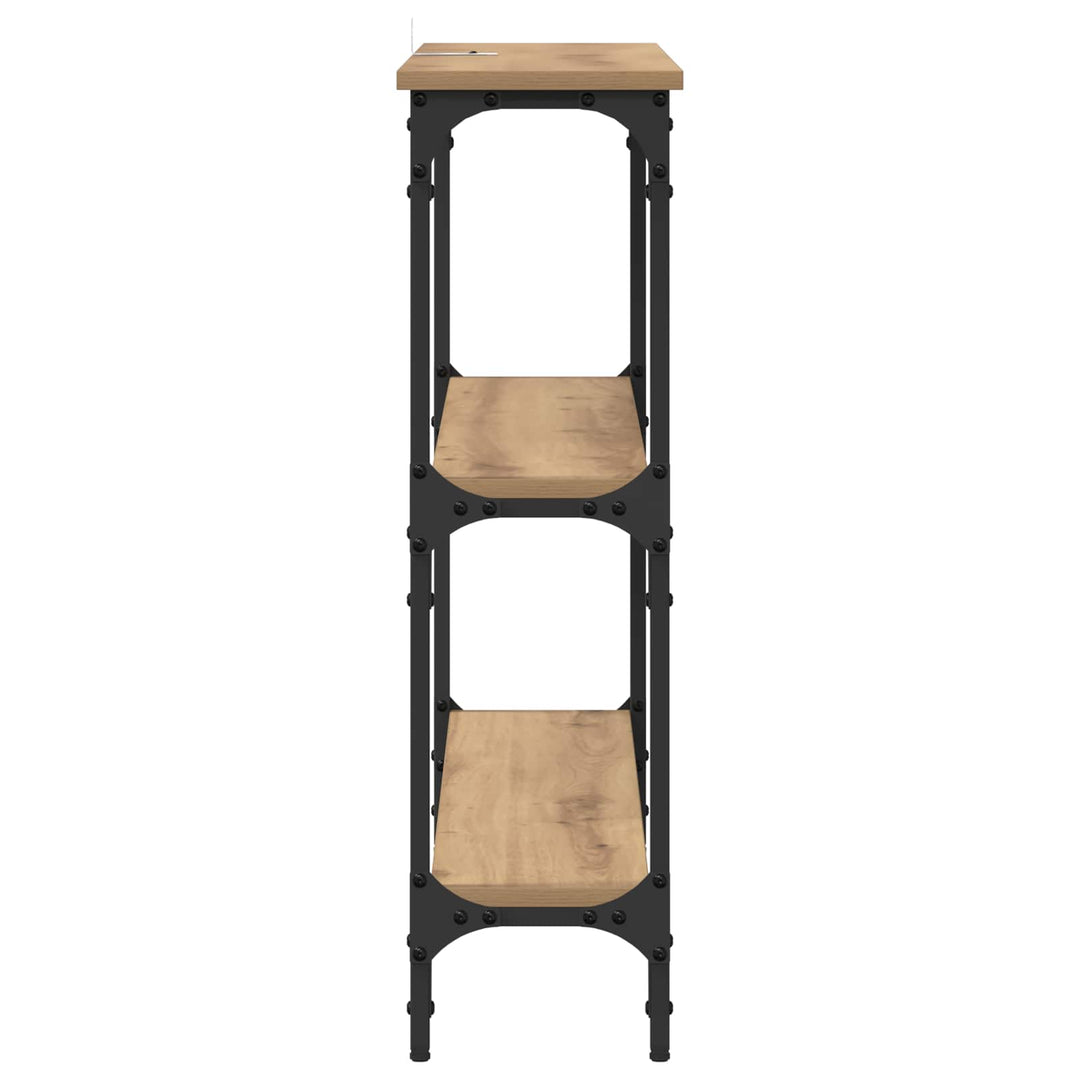 Konsolbord Artisan Egetræ 100 x 22,5 x 75 cm Konstrueret træ
