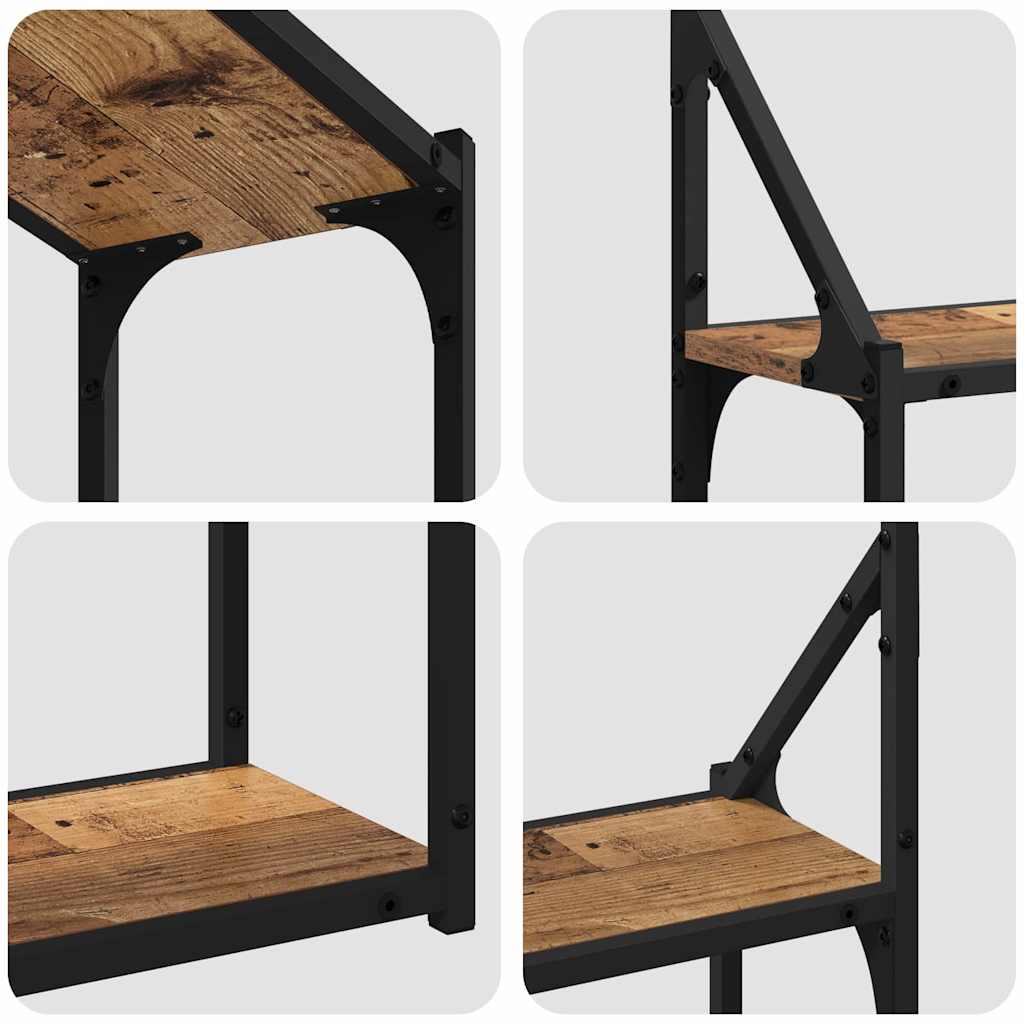Væghylde Vægmonteret Gammelt træ 60 x 21 x 51 cm