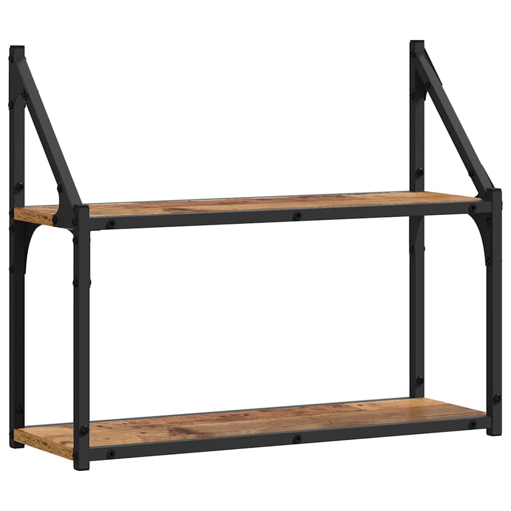 Væghylde Vægmonteret Gammelt træ 60 x 21 x 51 cm