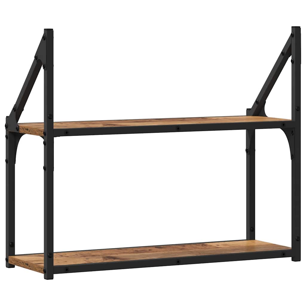 Væghylde Vægmonteret Gammelt træ 60 x 21 x 51 cm
