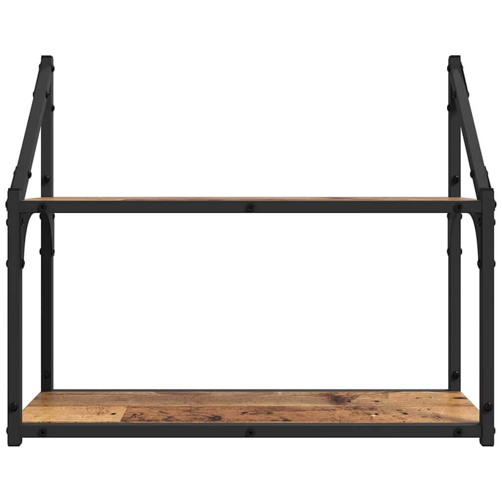 Væghylde Vægmonteret Gammelt træ 60 x 21 x 51 cm