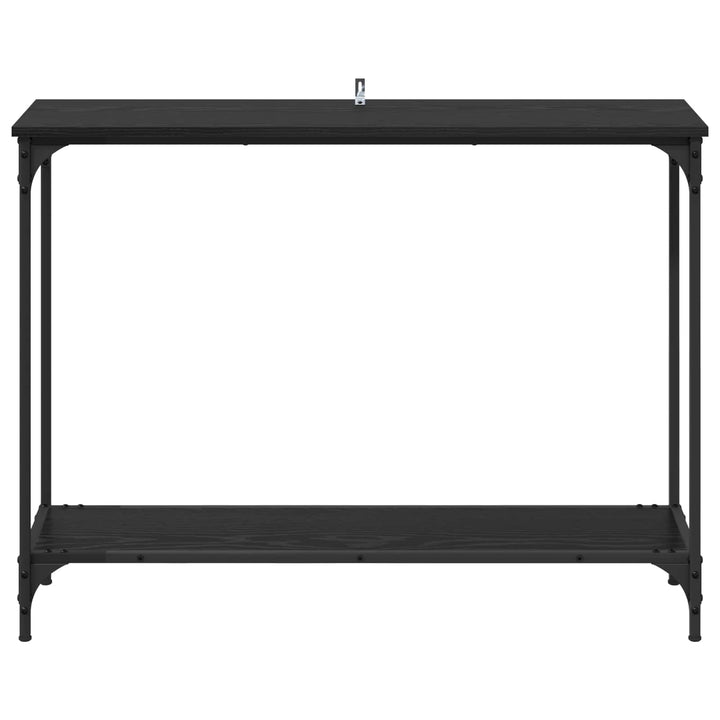 Konsolbord med hylde Sort eg 101 x 30.5 x 75 cm Konstrueret træ