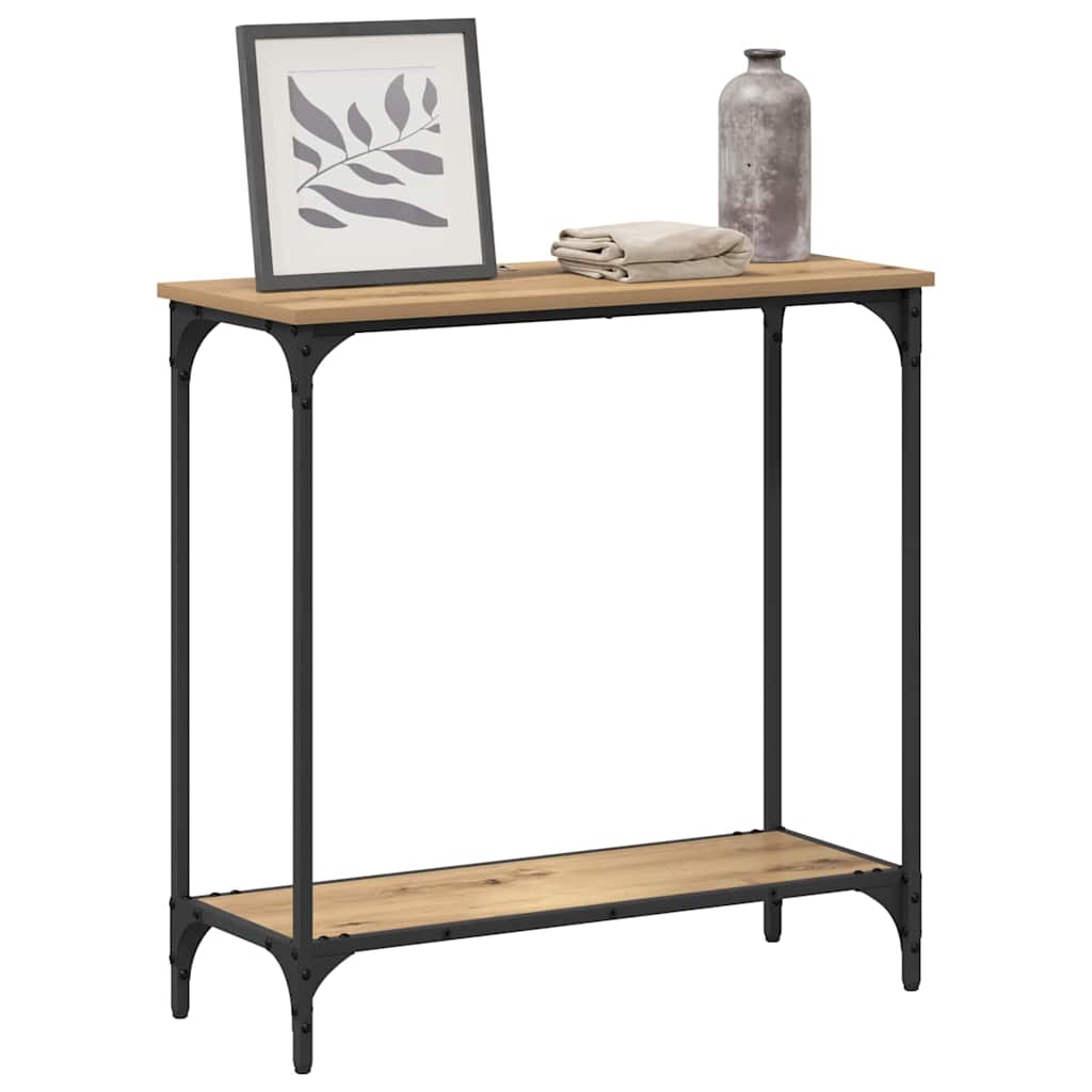 Konsolbord artisan eg 75 x 30.5 x 75 cm Konstrueret træ