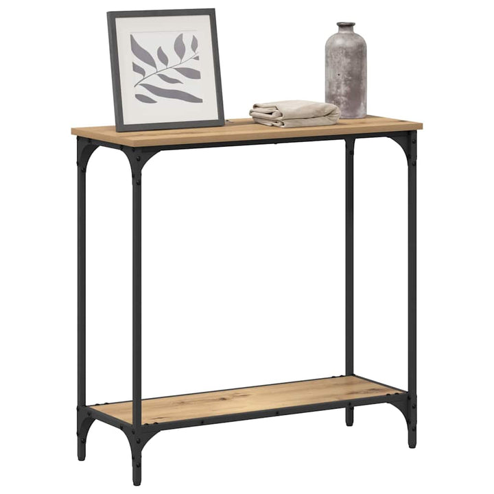 Konsolbord artisan eg 75 x 30.5 x 75 cm Konstrueret træ