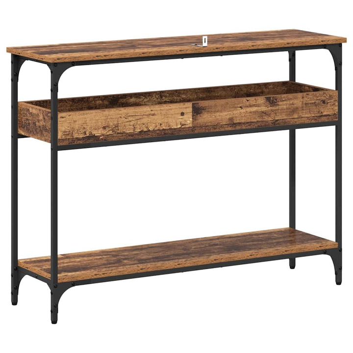 Konsolbord Gammelt træ 100 x 29 x 75 cm Konstrueret træ