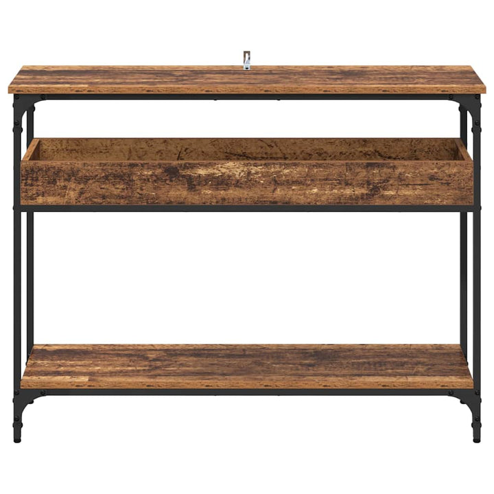 Konsolbord Gammelt træ 100 x 29 x 75 cm Konstrueret træ