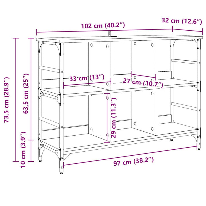 Sideboard Artisan Egetræ 102 x 32 x 73,5 cm
