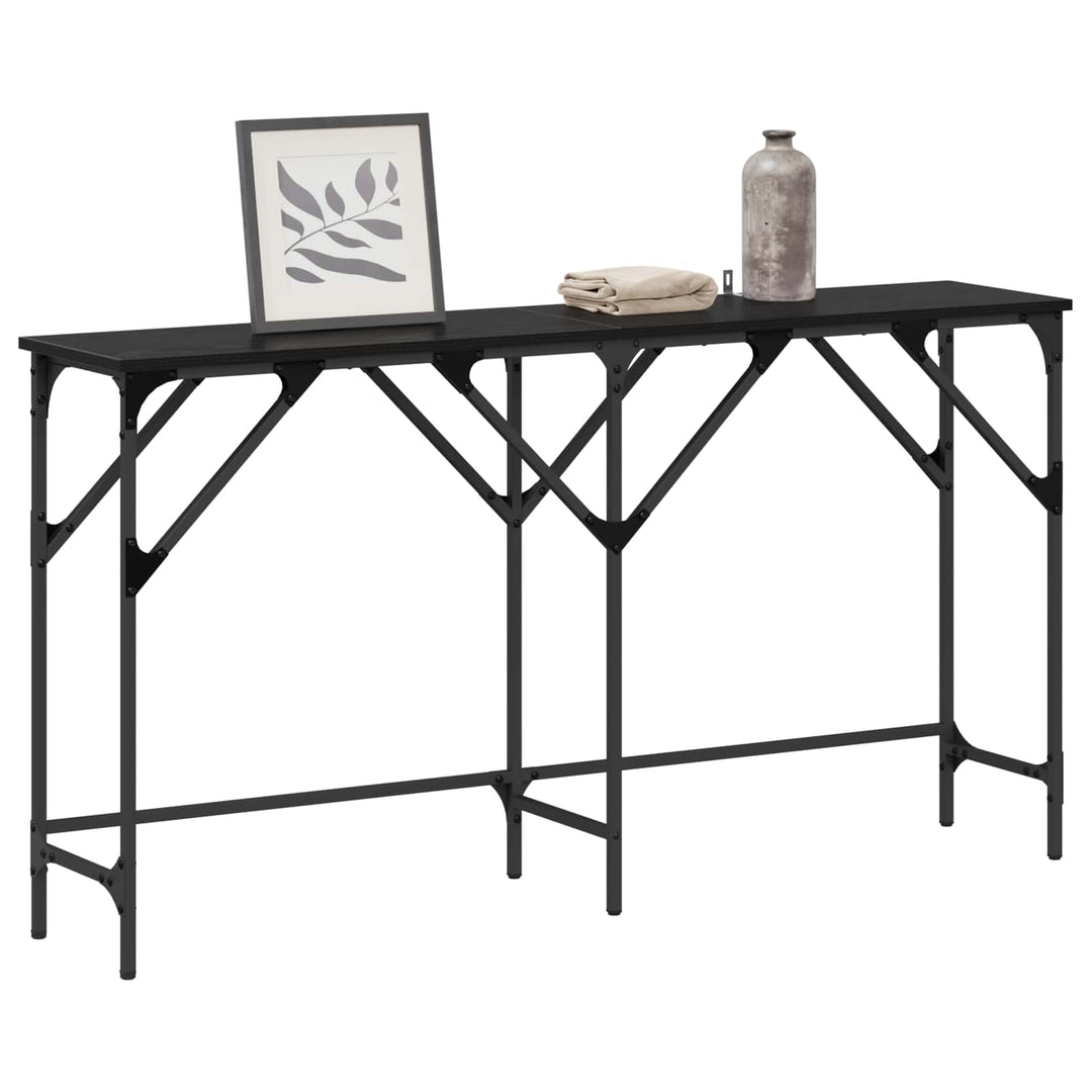 Konsolbord Sort eg 140 x 29 x 75 cm Konstrueret træ