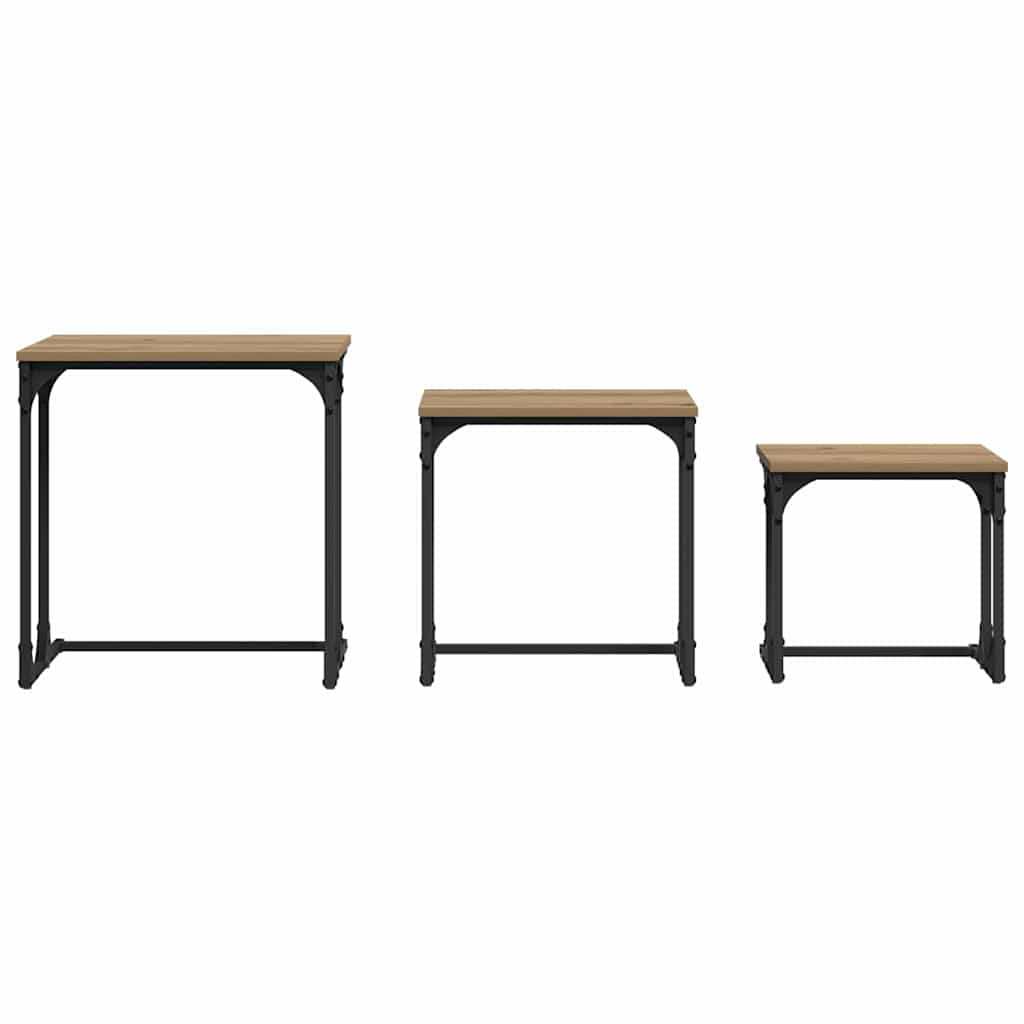 Nesting Kaffebord 3 stk. artisan eg 50.5 x 35 x 53 cm