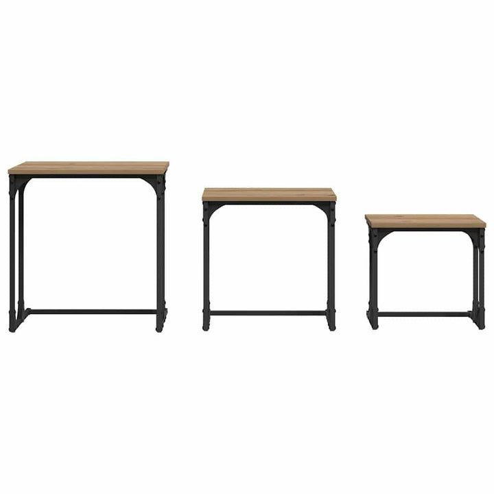 Nesting Kaffebord 3 stk. artisan eg 50.5 x 35 x 53 cm