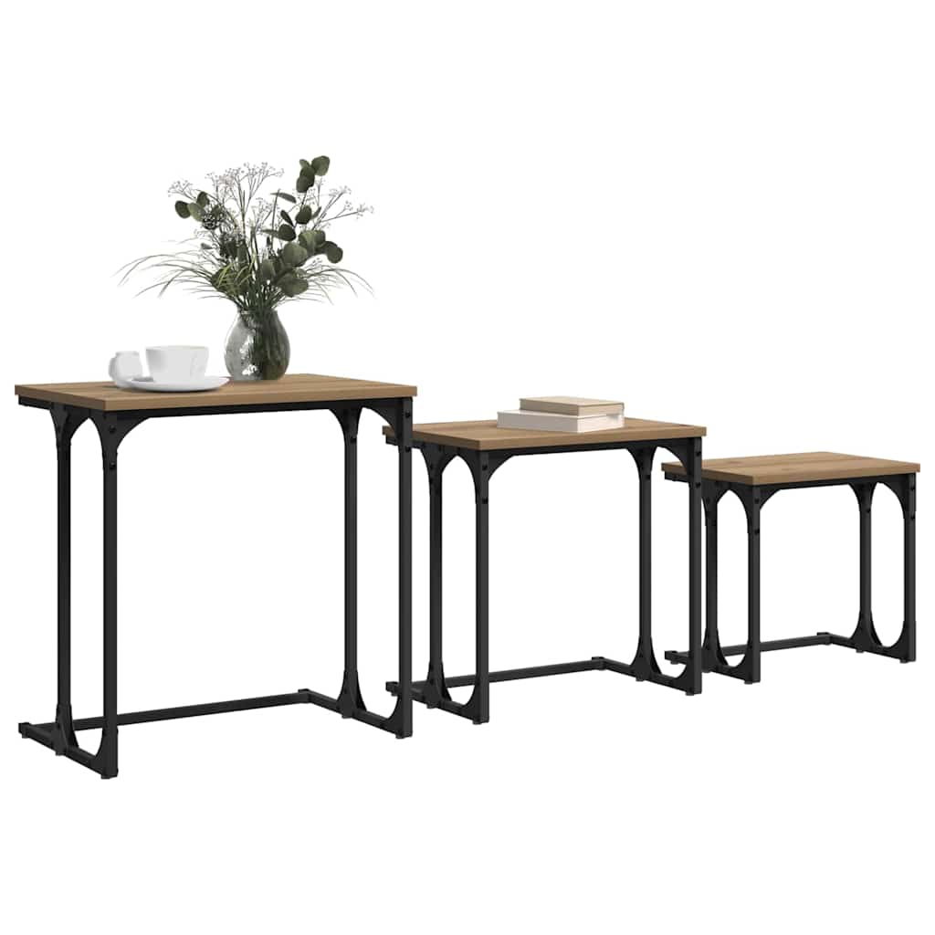 Nesting Kaffebord 3 pcs artisan eg 50.5 x 35 x 53 cm