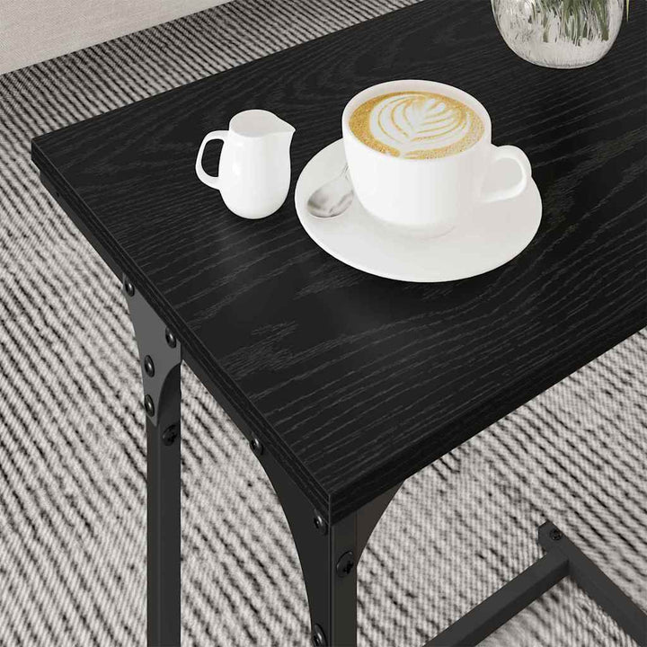 Nesting Kaffebord 3 pcs Sort eg Konstrueret træ