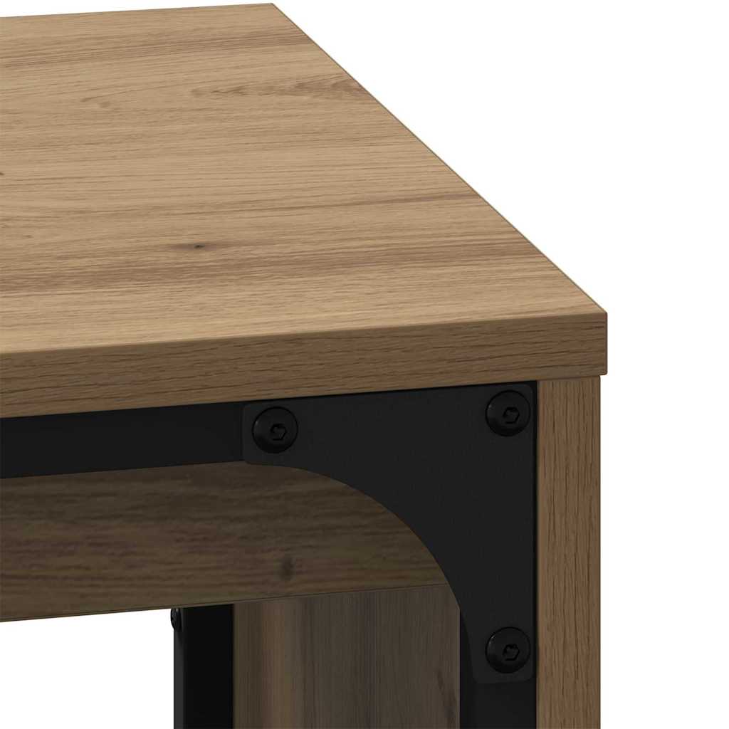 Sofabord 3 pcs Artisan Egetræ 60 x 35 x 56 cm Konstrueret træ