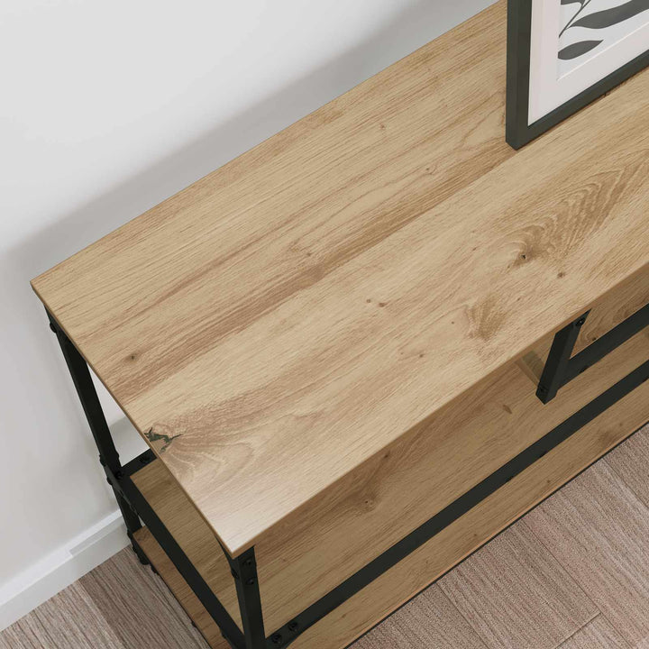 Konsolbord Artisan Egetræ 100 x 30 x 75 cm Konstrueret træ