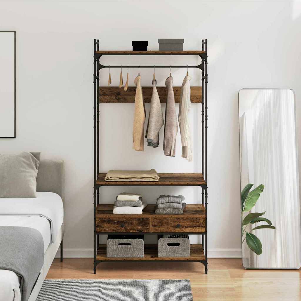 Garderobeskab Gammelt træ 89 x 39 x 184.5 cm Konstrueret træ