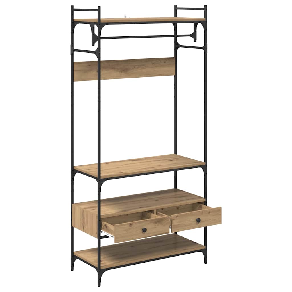 Garderobeskab artisan eg 89 x 39 x 184.5 cm Konstrueret træ