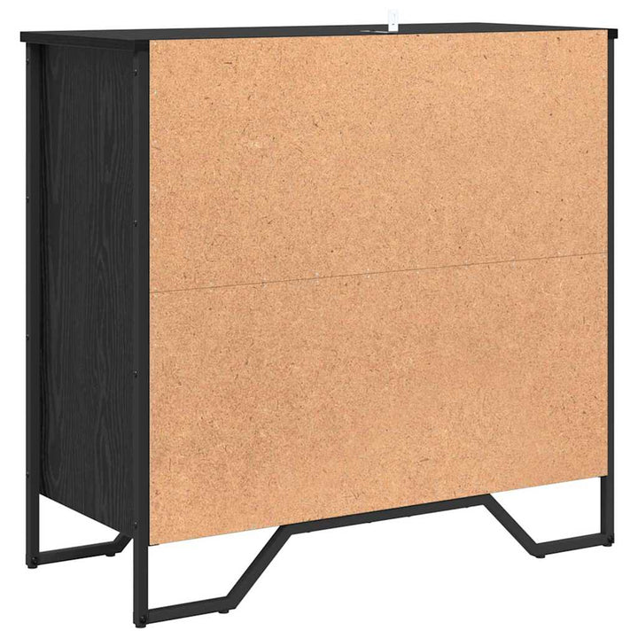 Sideboard med skuffe Sort eg 79,5 x 35,5 x 74,5 cm