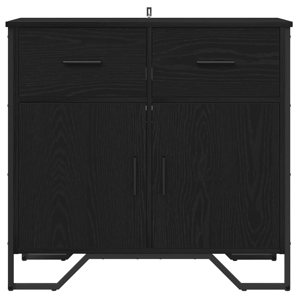 Sideboard med skuffe Sort eg 79,5 x 35,5 x 74,5 cm