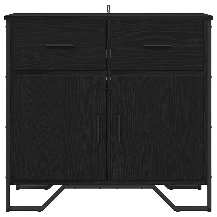 Sideboard med skuffe Sort eg 79,5 x 35,5 x 74,5 cm