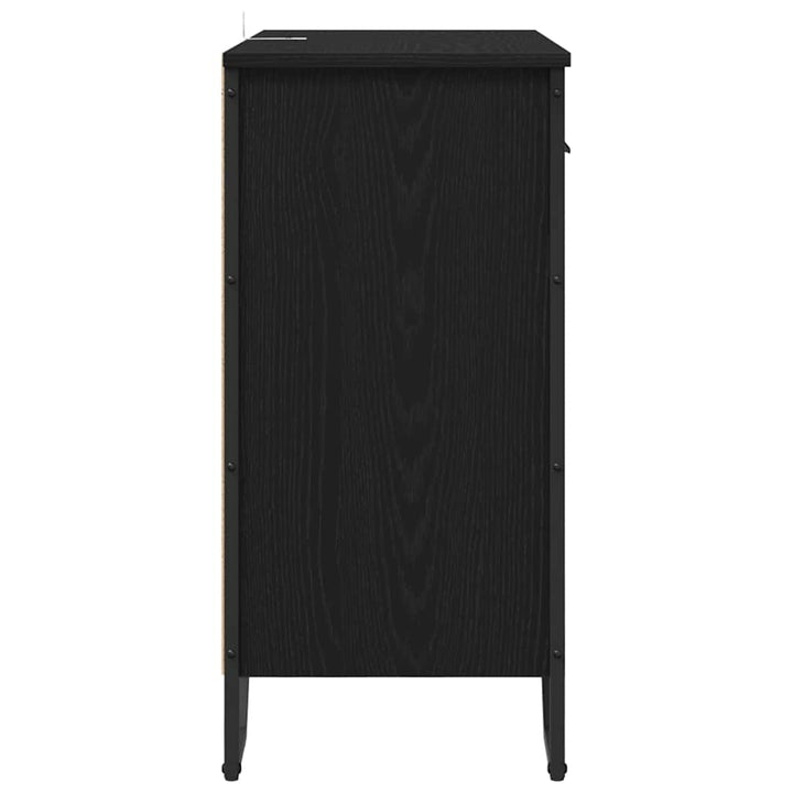 Sideboard med skuffe Sort eg 79,5 x 35,5 x 74,5 cm