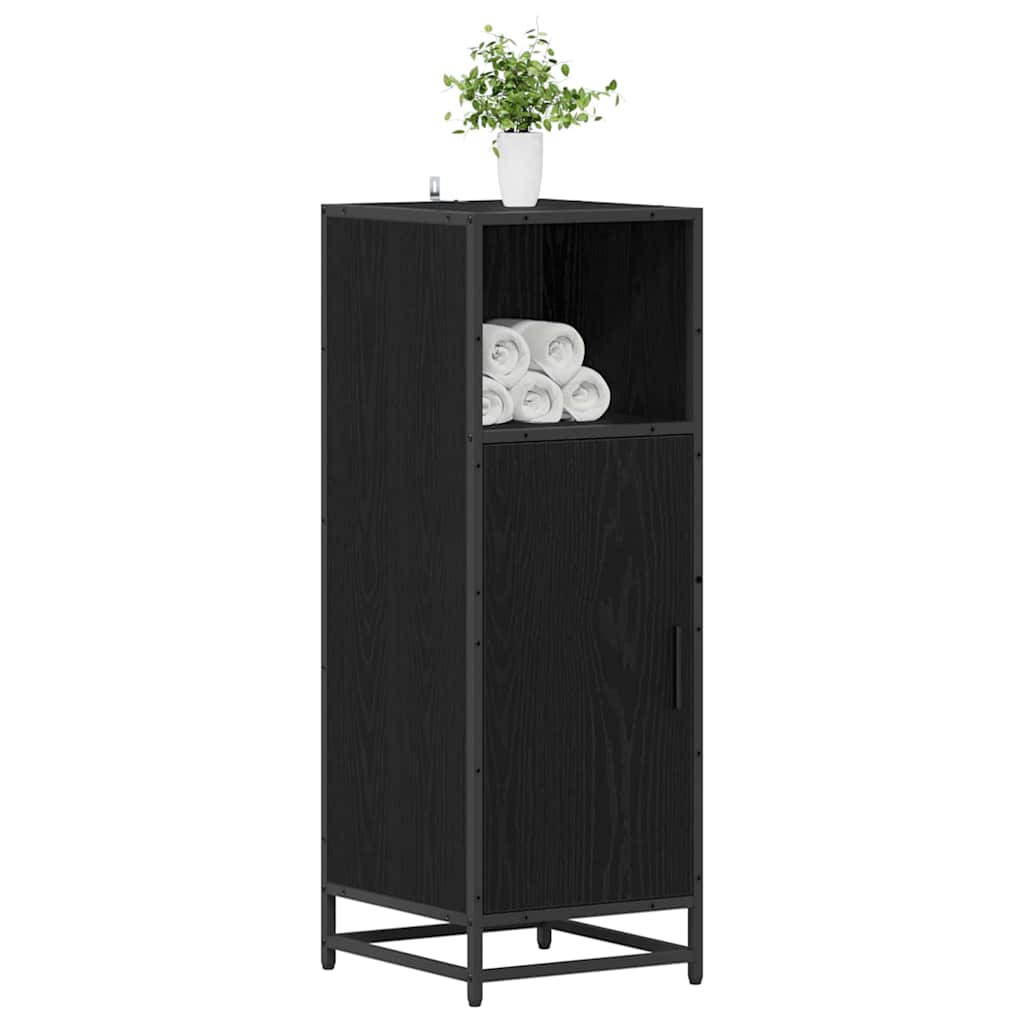 Badeværelsesmøbel sæt med hylde Sort eg 35 x 37,5 x 100 cm