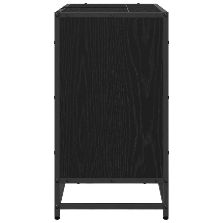 Badeværelsesskabsunder Sort eg 65 x 33 x 60 cm Konstrueret træ