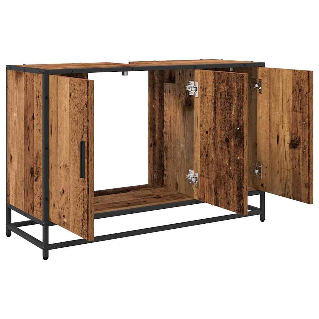 Badeværelsesskab Gammelt træ 90 x 33 x 60 cm Konstrueret træ