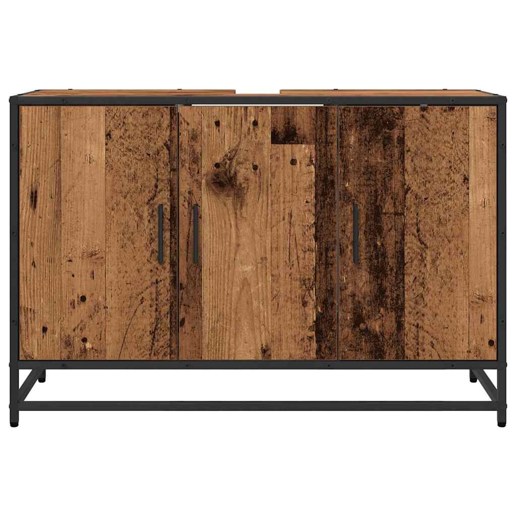 Badeværelsesskab Gammelt træ 90 x 33 x 60 cm Konstrueret træ