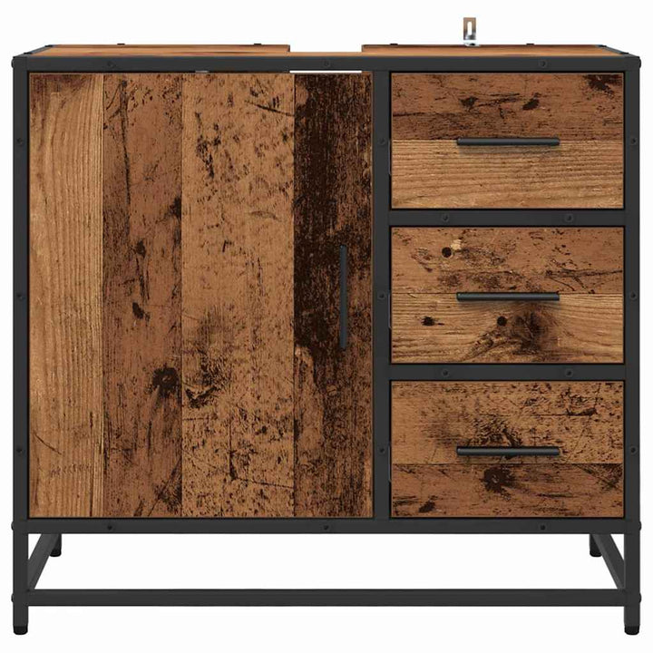 Badeværelsesskab Gammelt træ 65 x 33 x 60 cm Konstrueret træ