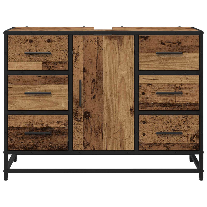 Badeværelsesskab Gammelt træ 80 x 33 x 60 cm Konstrueret træ