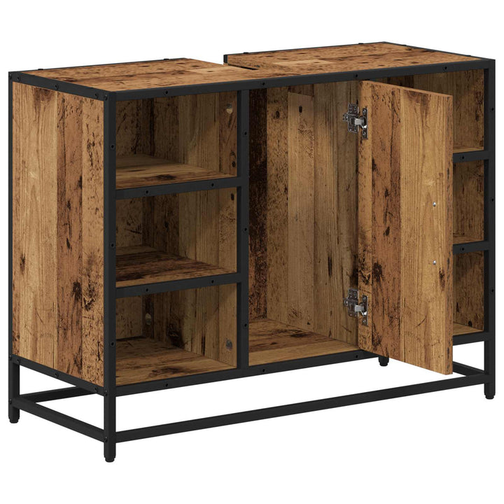 Badeværelsesskab Gammelt træ 80 x 33 x 60 cm Konstrueret træ