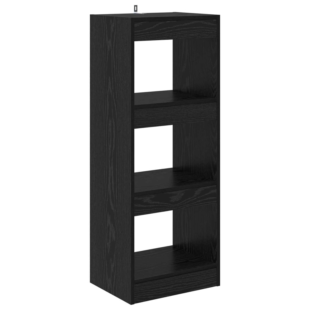 Bogskab Sort eg 37 x 30 x 103 cm Konstrueret træ