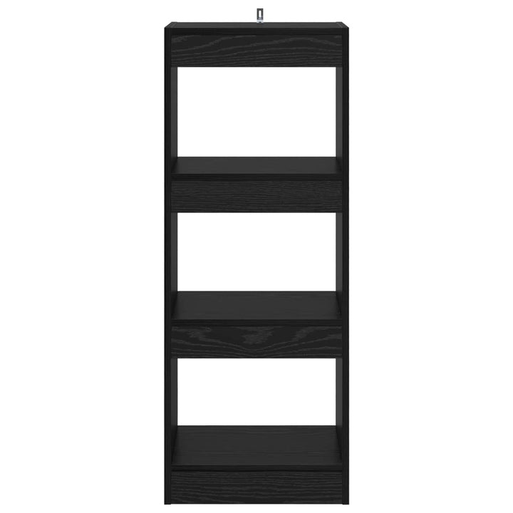Bogskab Sort eg 37 x 30 x 103 cm Konstrueret træ