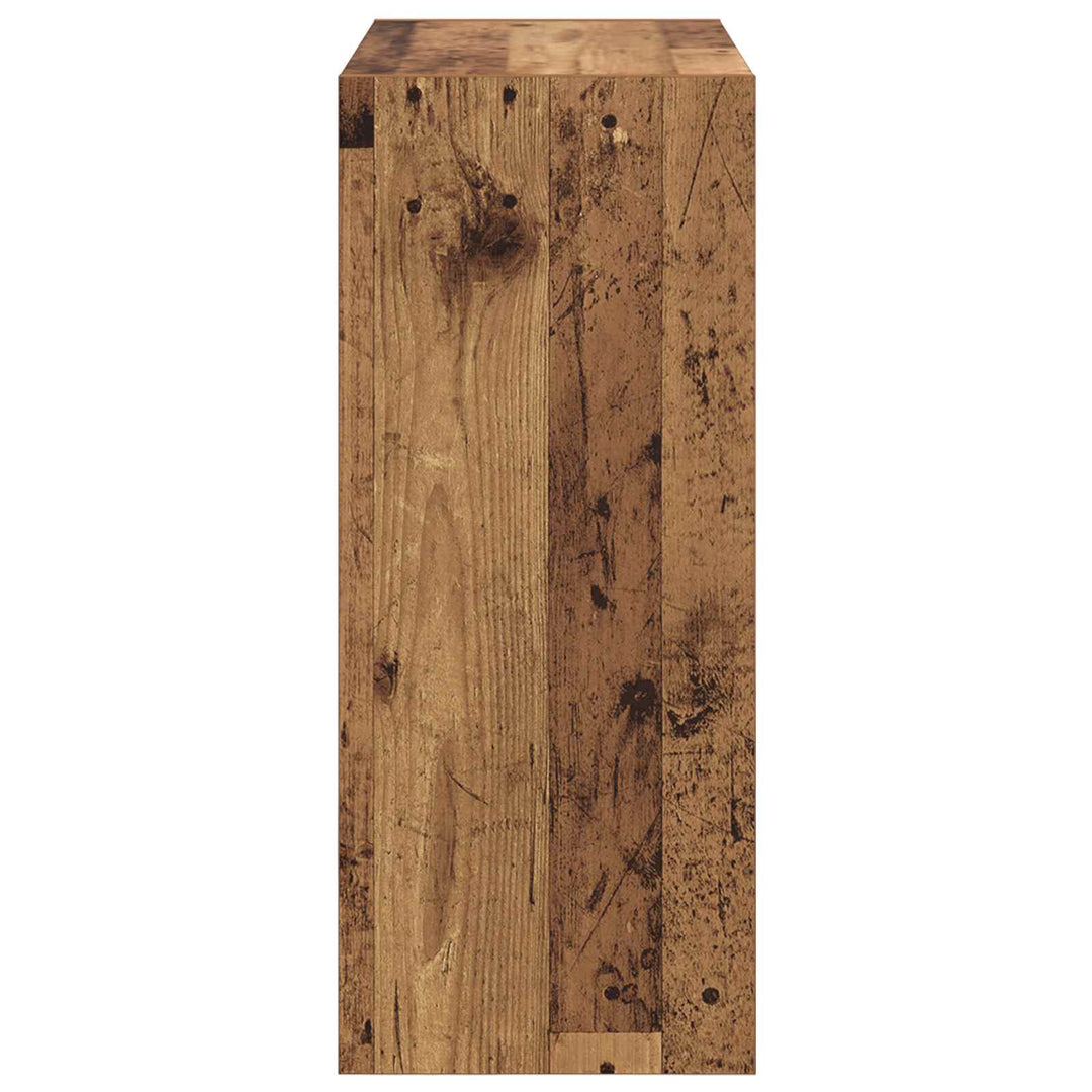 Bogskab 2 niveauer 60 x 30 x 72 cm Konstrueret træ Gammelt træ