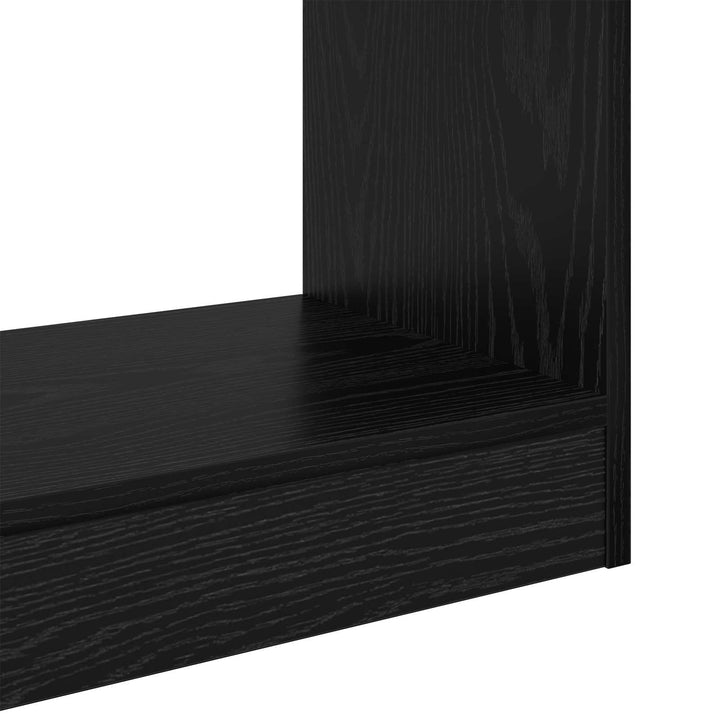 Bogskab 2 niveauer 60 x 30 x 72 cm Konstrueret træ Sort eg