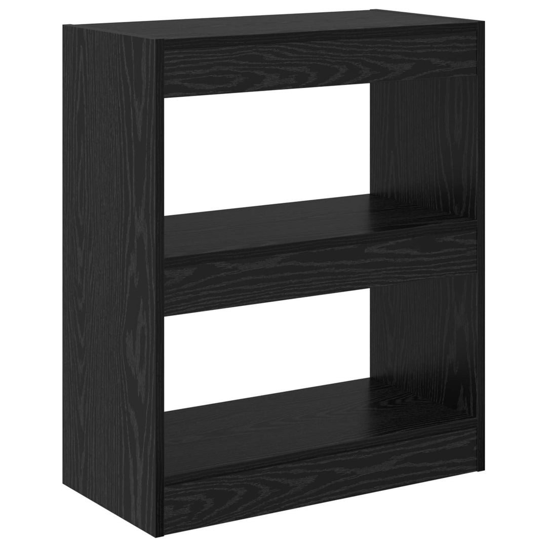 Bogskab 2 niveauer 60 x 30 x 72 cm Konstrueret træ Sort eg