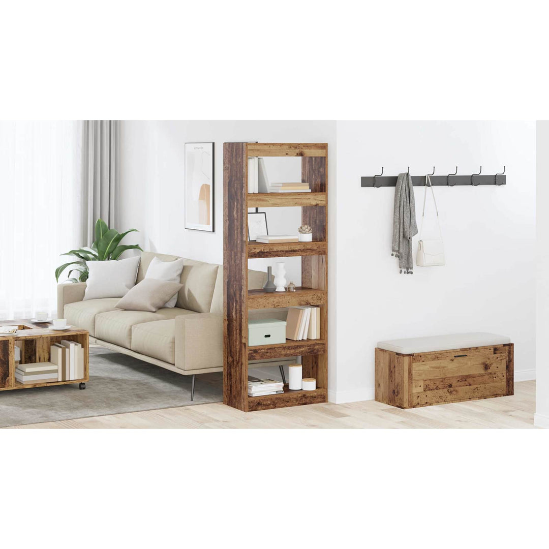 Bogskab Gammelt træ 60 x 30 x 166 cm Konstrueret træ